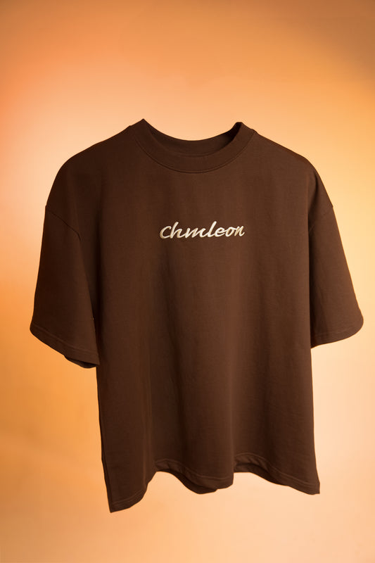 CRAYON BROWN Boxy fit tee