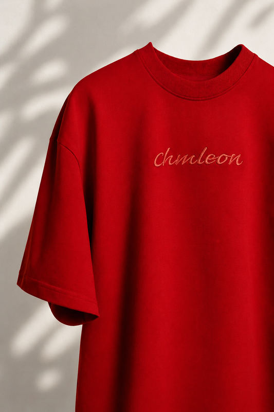 CRAYON RED Boxy fit tee